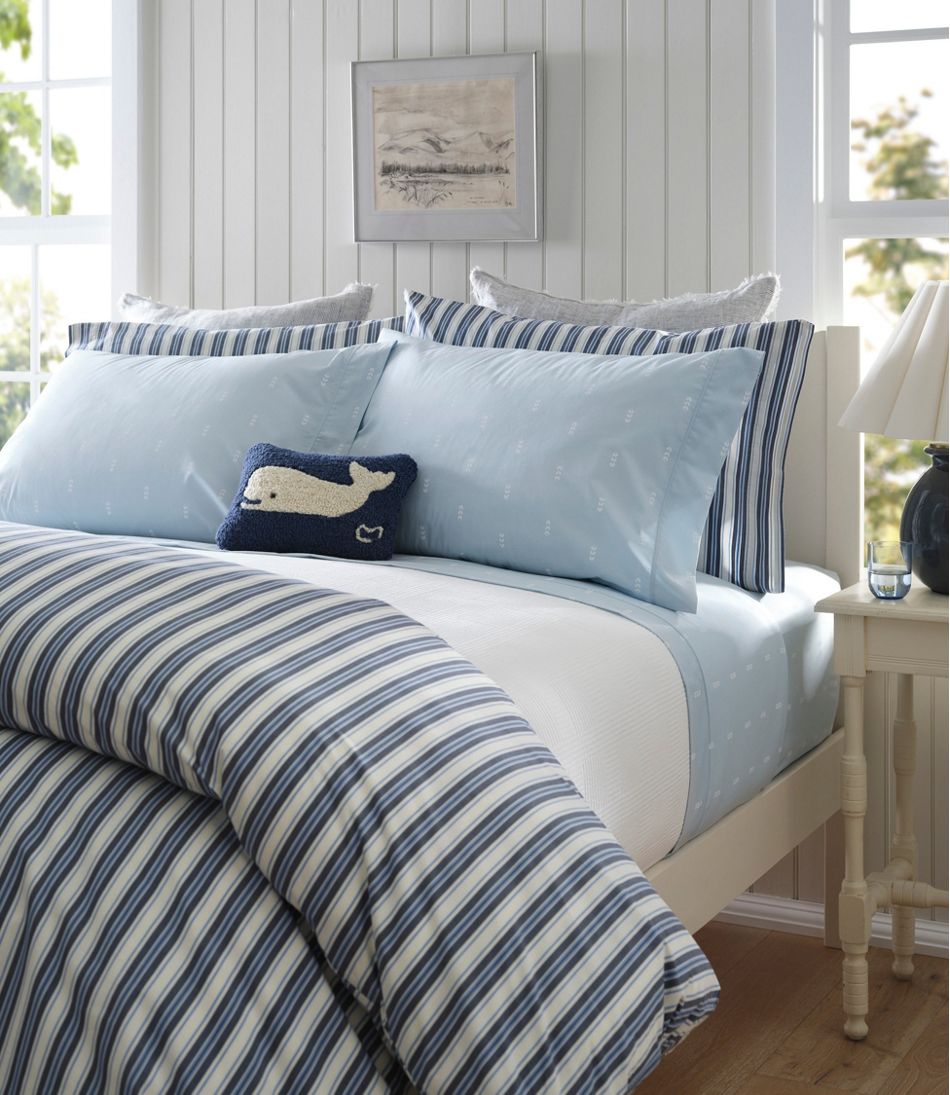 Sunwashed Percale Sheet Collection, Stripe - L.L.Bean Value