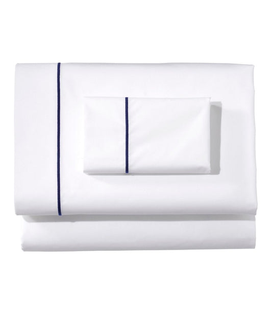 Premium Egyptian Percale Sheet Collection, Satin Stitch - L.L.Bean Great Value