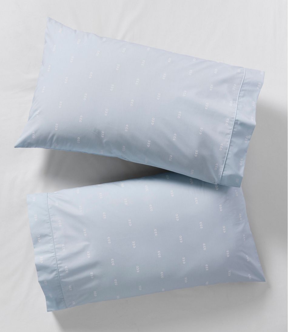 Sunwashed Percale Sheet Collection, Stamped Leaf Print - L.L.Bean Best Seller