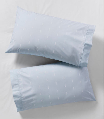 Sunwashed Percale Sheet Collection, Stamped Leaf Print - L.L.Bean Best Seller
