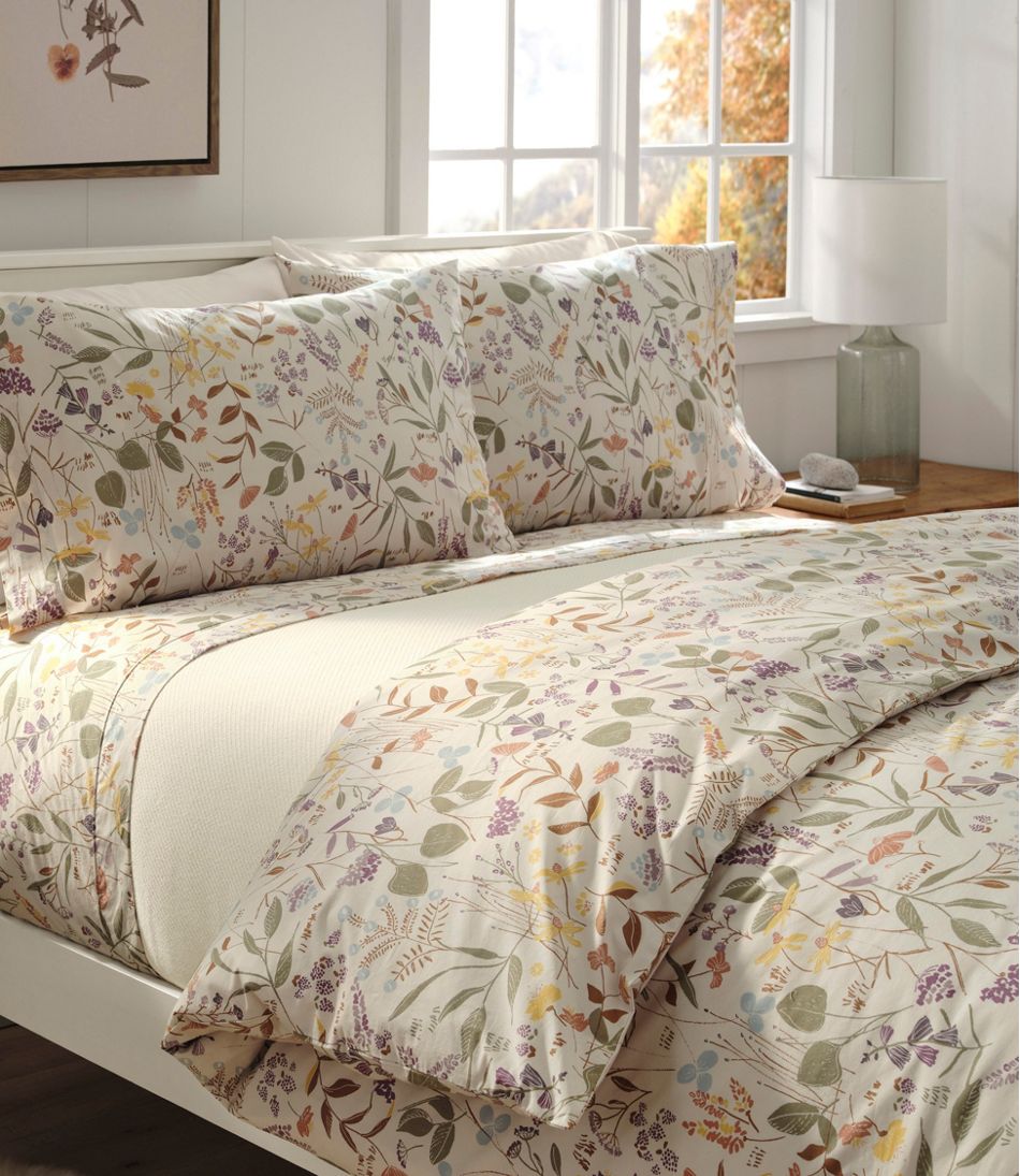 Birch Floral Percale Comforter Cover Collection - L.L.Bean Customer Favorite
