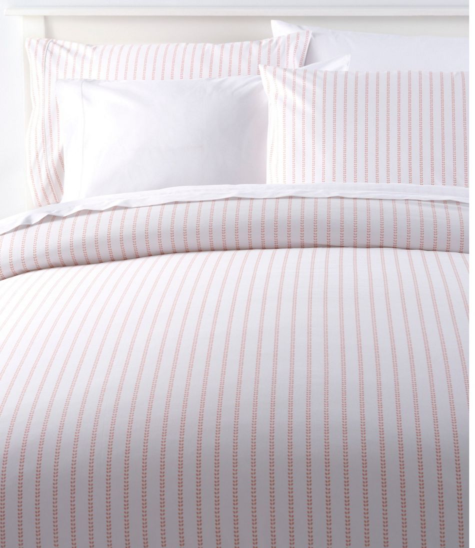 Sunwashed Percale Comforter Cover, Stripe Leaf - L.L.Bean Top Pick
