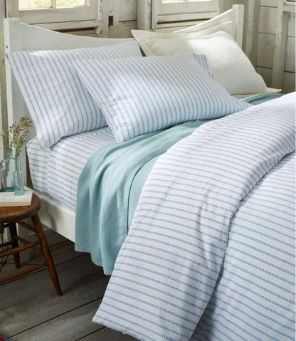 Sunwashed Percale Comforter Cover, Stripe Leaf - L.L.Bean Top Pick