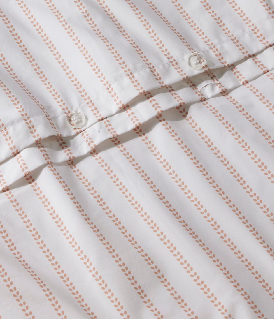 Sunwashed Percale Comforter Cover, Stripe Leaf - L.L.Bean Top Pick