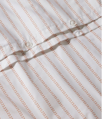 Sunwashed Percale Comforter Cover, Stripe Leaf - L.L.Bean Top Pick