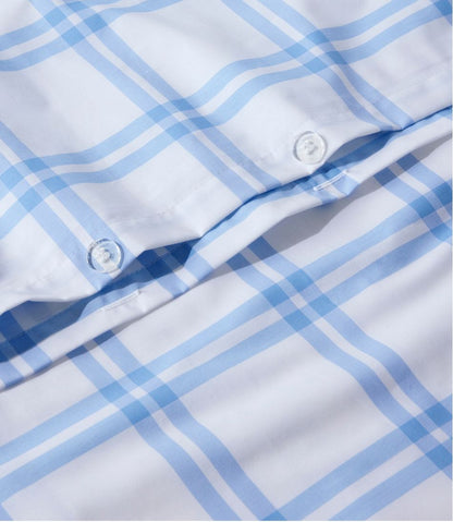 280-Thread-Count Pima Cotton Percale Comforter Cover Collection, Windowpane - L.L.Bean Everyday