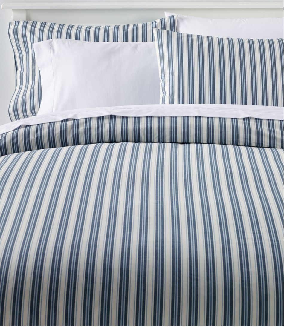 Sunwashed Percale Comforter Cover, Stripe - L.L.Bean Value
