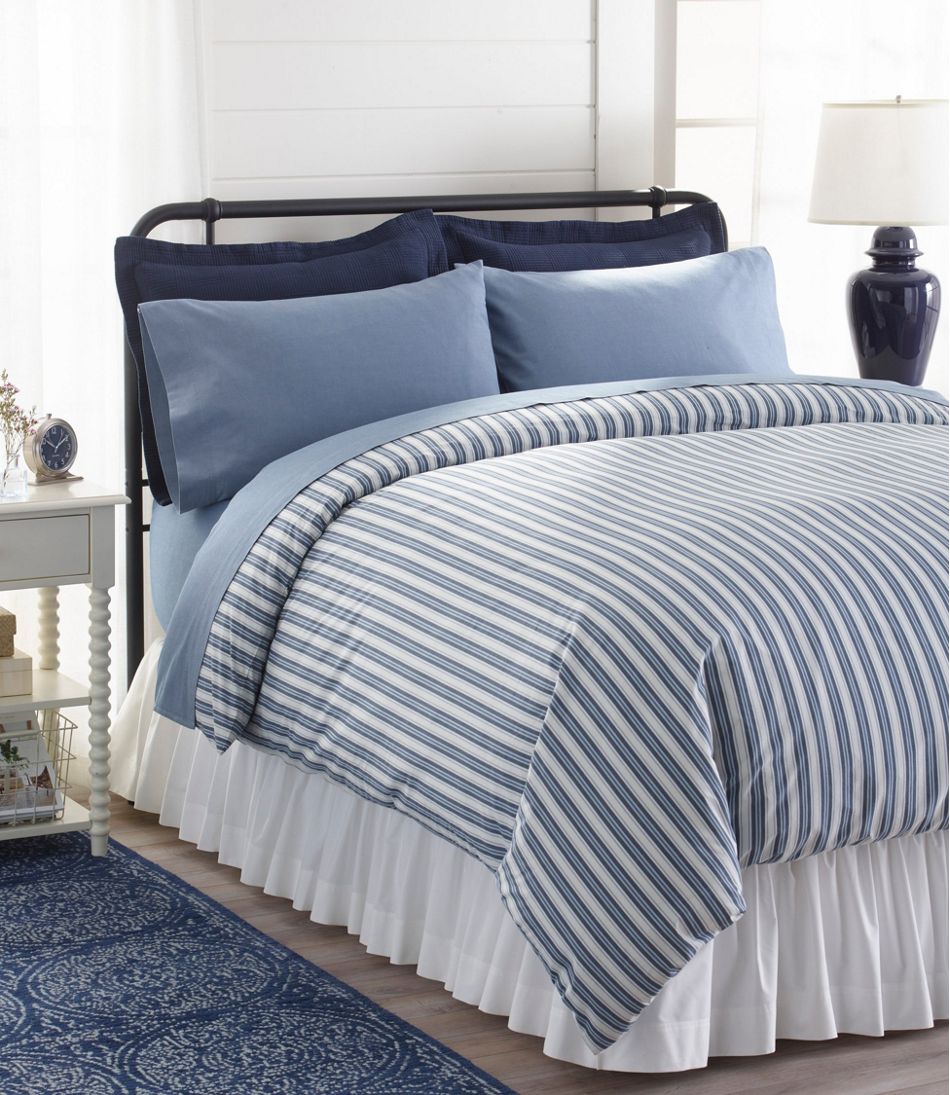 Sunwashed Percale Comforter Cover, Stripe - L.L.Bean Value
