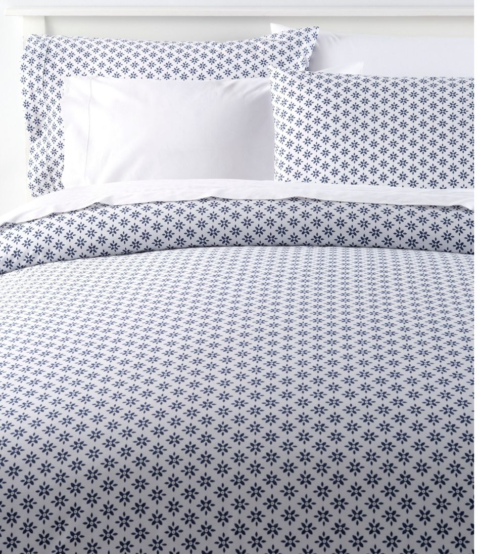 Sunwashed Percale Comforter Cover, Block Floral Print - L.L.Bean Latest