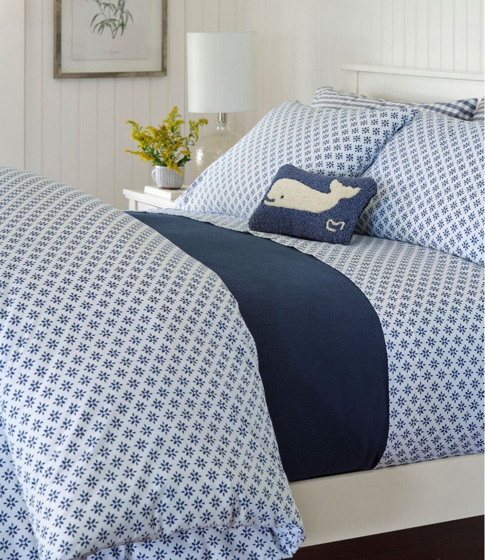Sunwashed Percale Comforter Cover, Block Floral Print - L.L.Bean Latest
