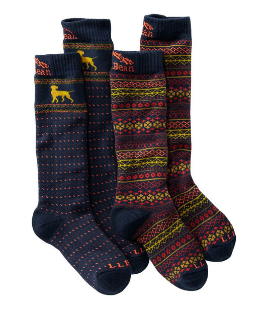Kids' Winter Snow Sports Socks, 2-Pack - L.L.Bean Customer Favorite