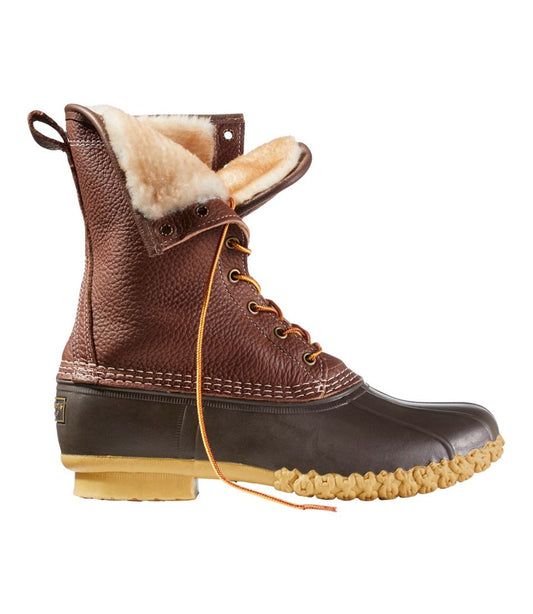 Men's Bean Boots, 10" Shearling-Lined Tumbled Leather - L.L.Bean Top Pick
