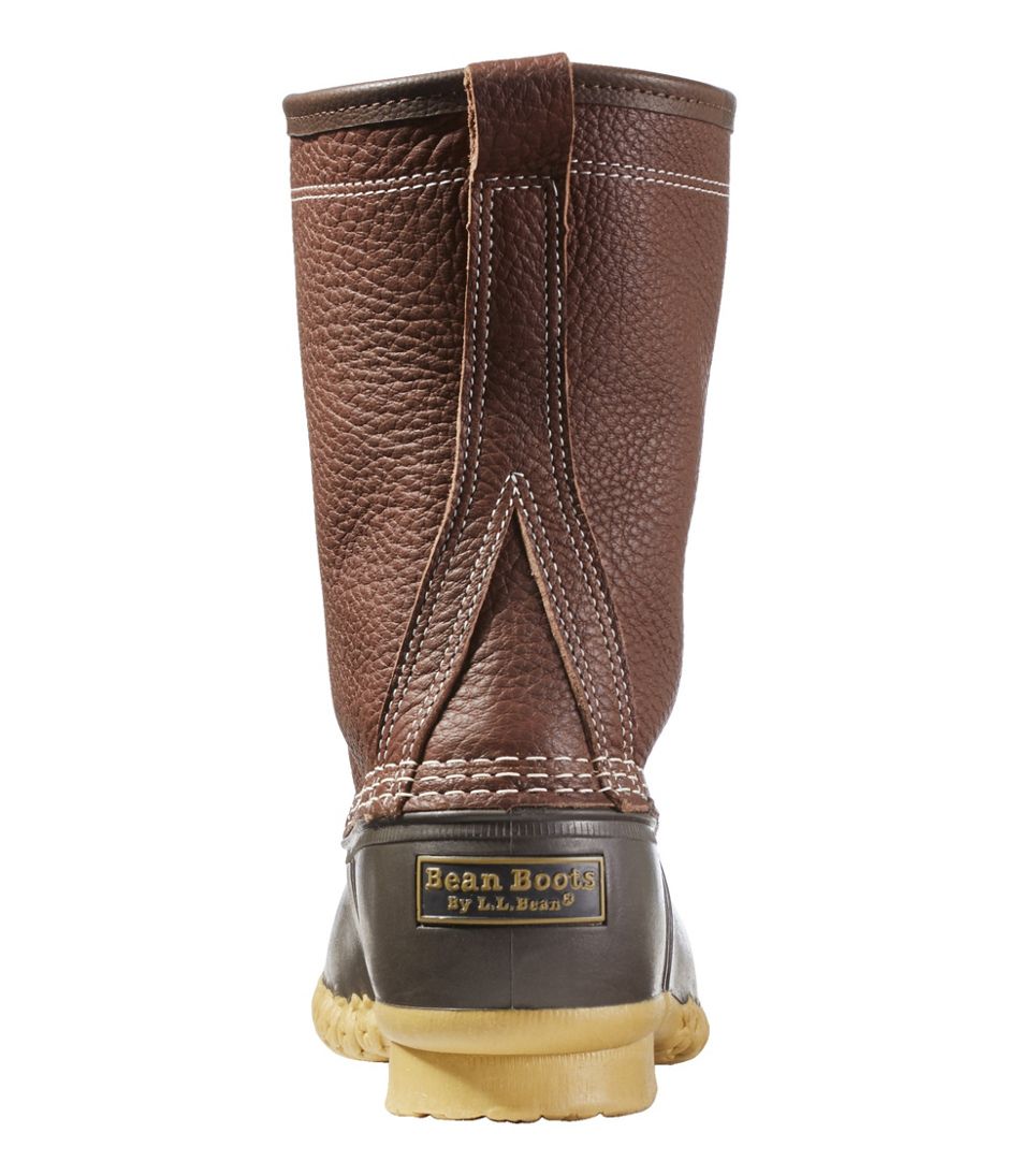 Men's Bean Boots, 10" Shearling-Lined Tumbled Leather - L.L.Bean Top Pick