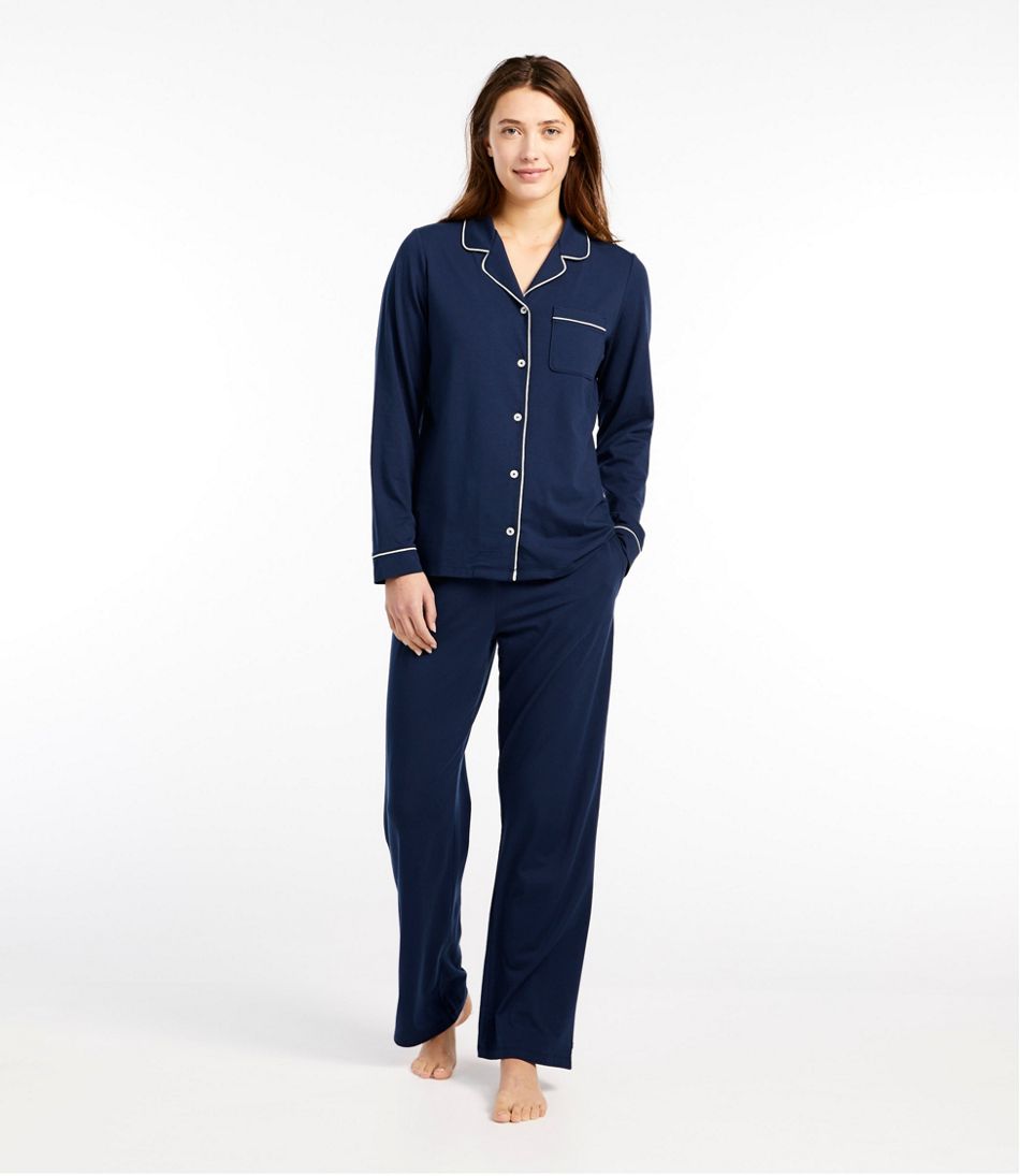 Women's Super-Soft Shrink-Free Pajama Set, Button-Front - L.L.Bean Customer Favorite