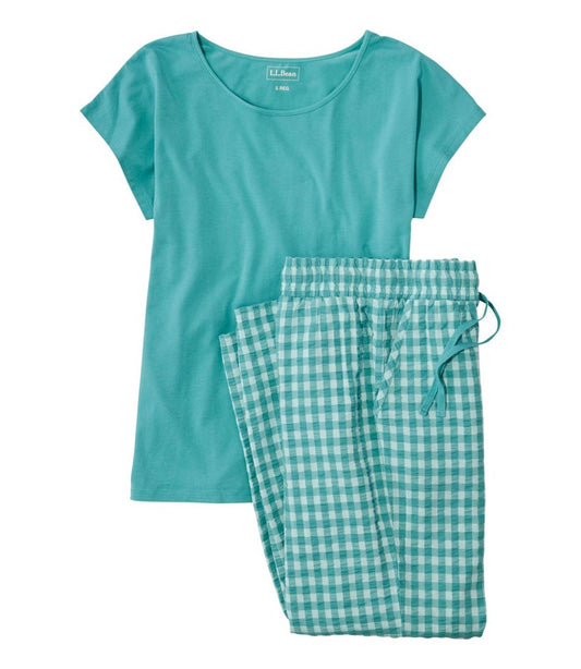 Women's Bean's Seacoast Seersucker Pajama Pant Set - L.L.Bean Great Value