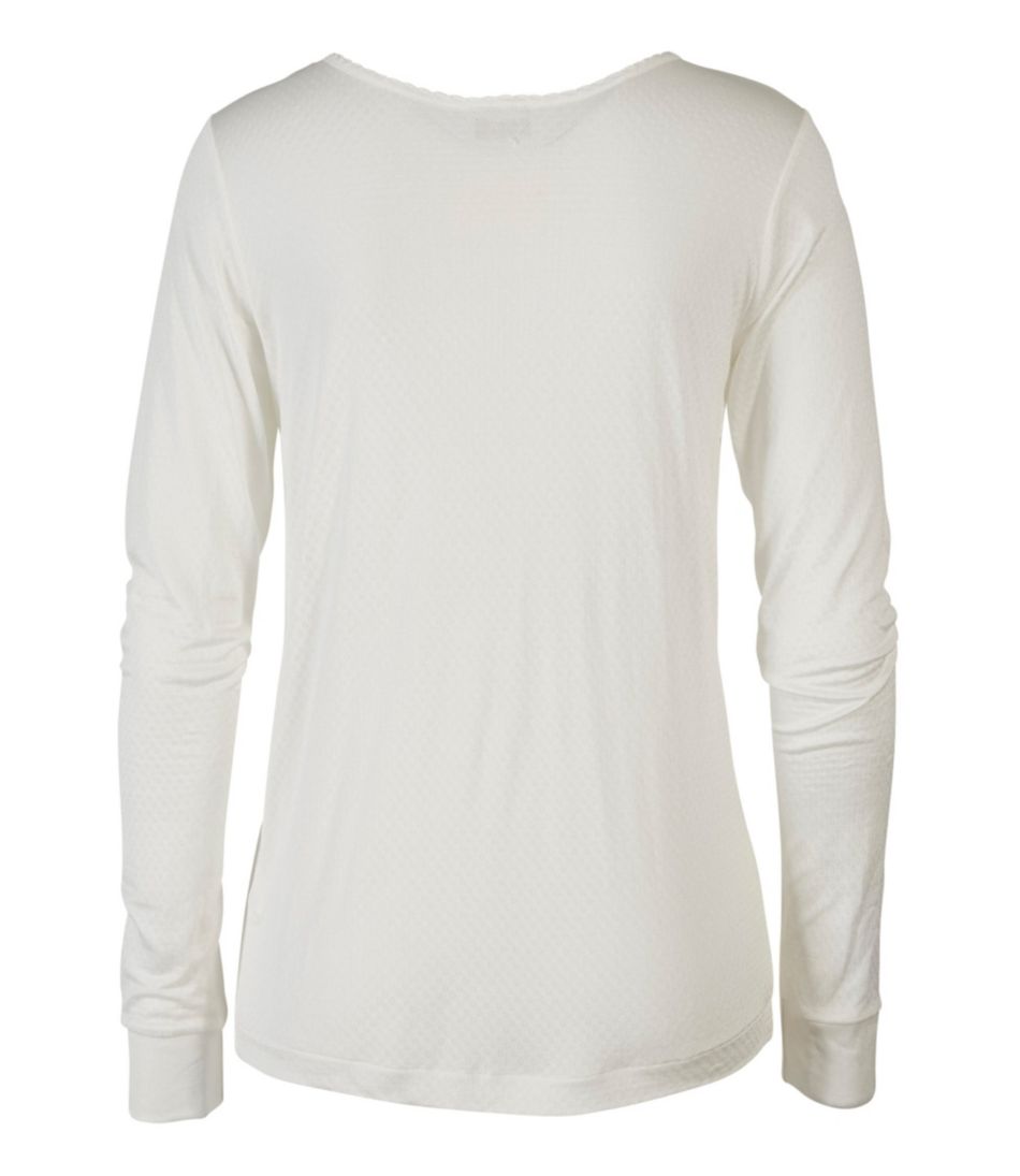 Women's Silk Pointelle, Long-Sleeve Scoopneck - L.L.Bean Featured