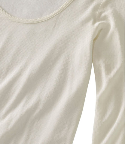 Women's Silk Pointelle, Long-Sleeve Scoopneck - L.L.Bean Featured