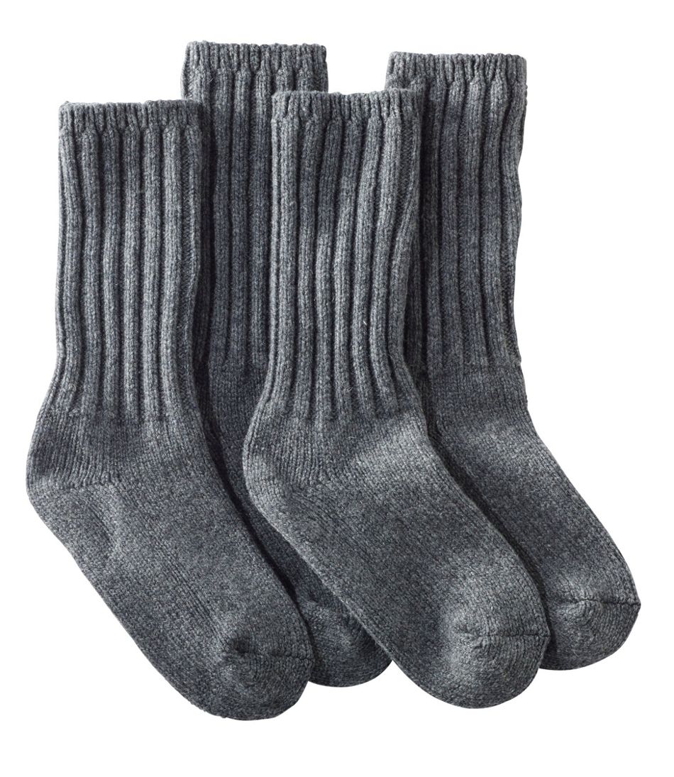 Adults' Merino Wool Ragg Socks, 10" 2-Pack - L.L.Bean Signature