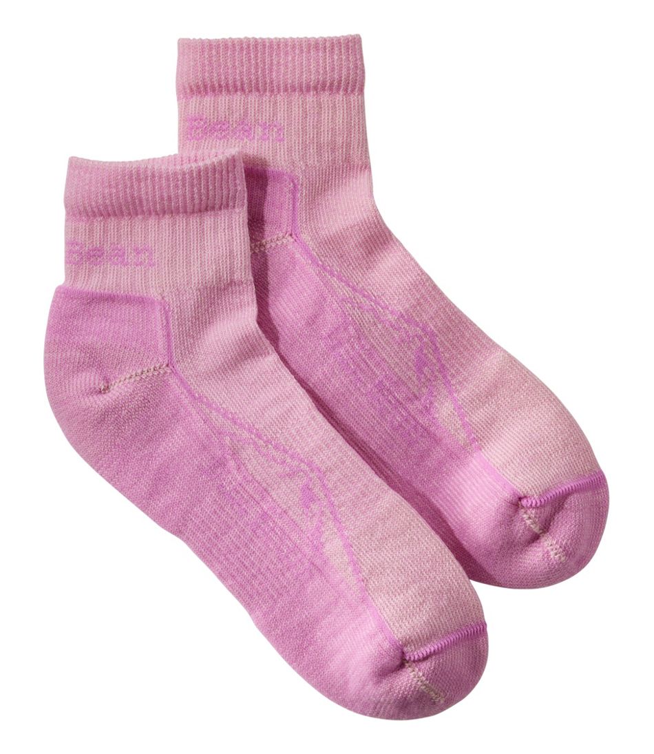 Adults' Cresta Wool Lightweight Hiking Socks, Quarter-Crew - L.L.Bean New