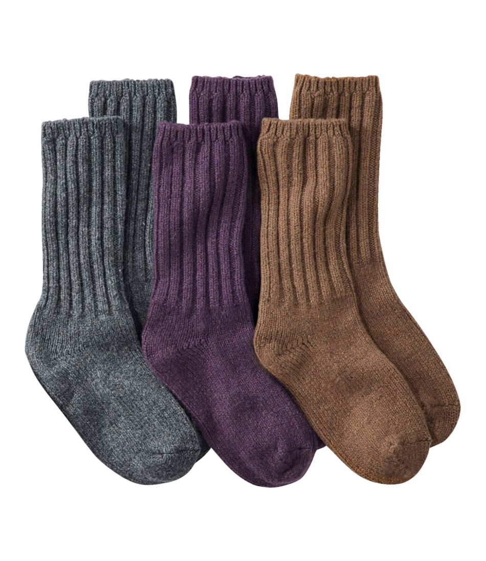 Adults' Merino Wool Ragg Socks, 3-Pack - L.L.Bean Popular