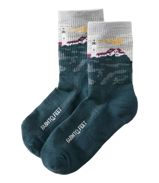 Adults' Farm to Feet Portland Headlight Lighthouse Light Cushion 3/4 Crew Socks - L.L.Bean Best Seller