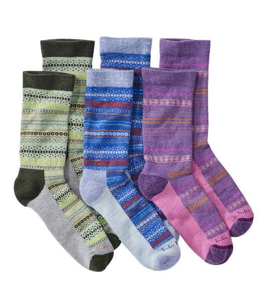 Adults' Wicked Soft Cotton Socks Fair Isle Gift Set, 3-Pack - L.L.Bean Value