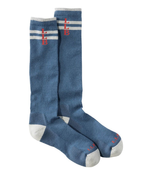 Adults' Katahdin Over the Calf Hiker Socks, Mountain Stripe - L.L.Bean Great Value
