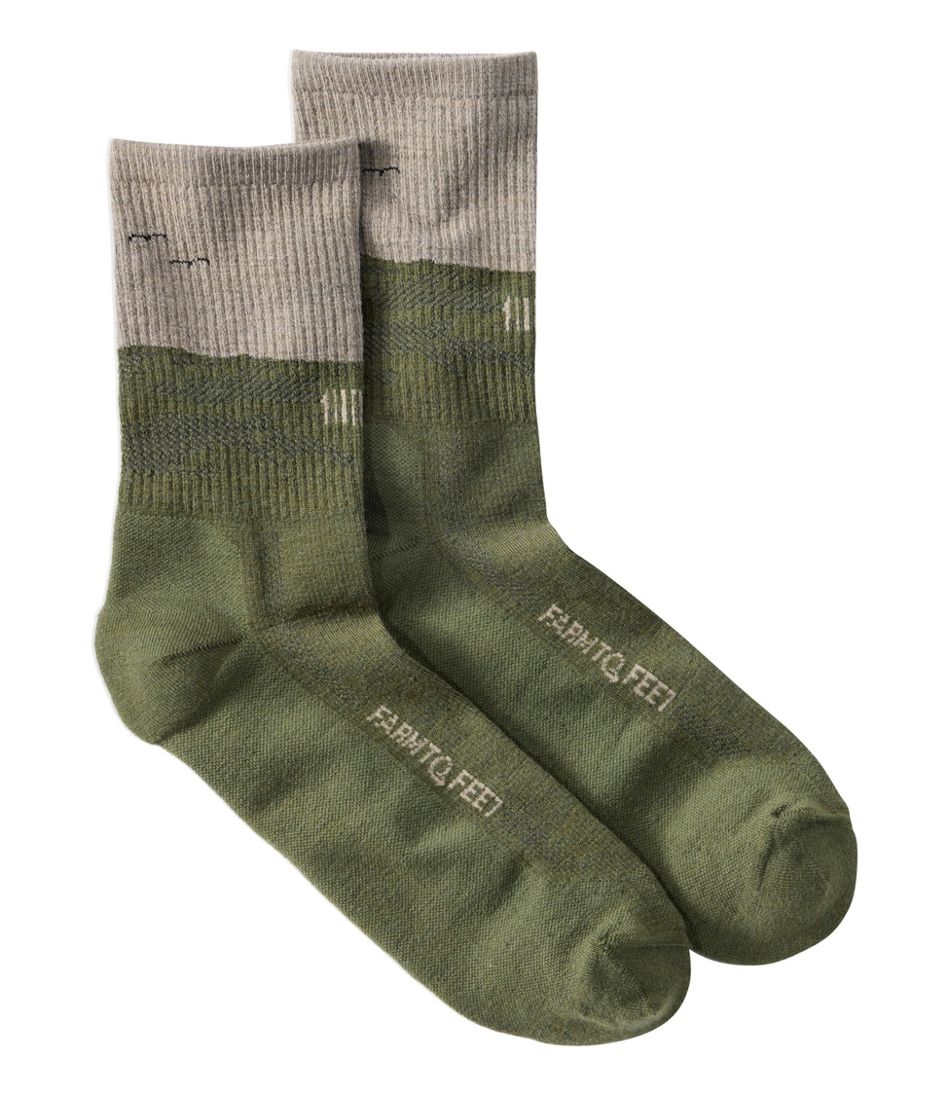 Adults' Farm to Feet Portland West Quoddy Lighthouse Light Cushion 3/4 Crew Socks - L.L.Bean Popular