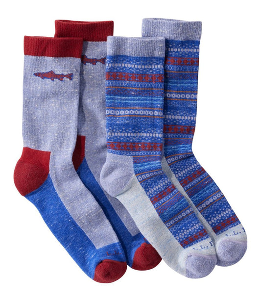 Adults' Wicked Soft Cotton Socks, Novelty 2-Pack - L.L.Bean Essential