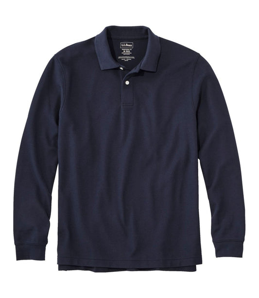 Men's Premium Double L® Polo, Long-Sleeve Without Pocket - L.L.Bean Value
