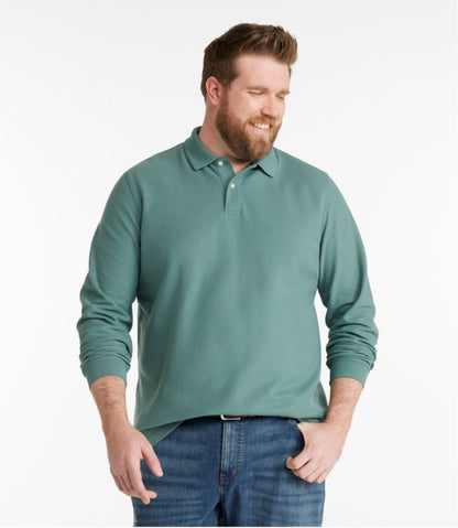 Men's Premium Double L® Polo, Long-Sleeve Without Pocket - L.L.Bean Value