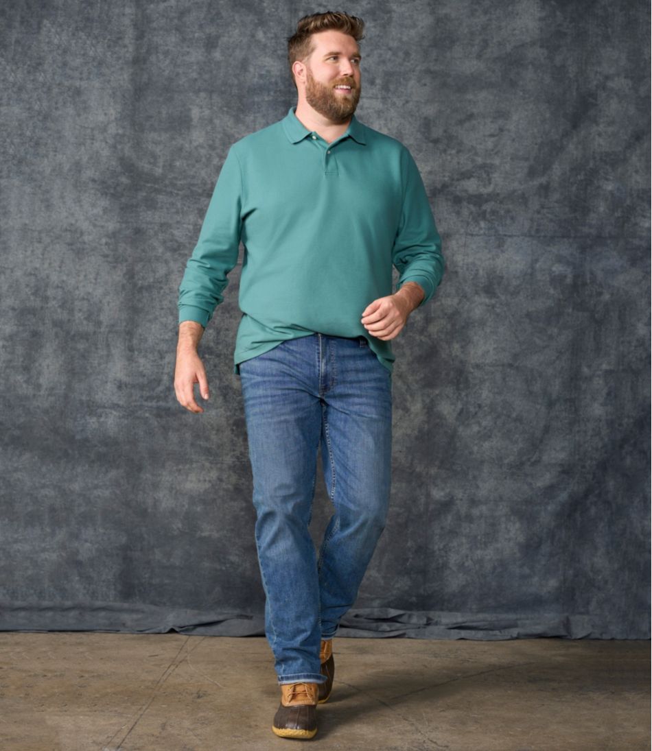 Men's Premium Double L® Polo, Long-Sleeve Without Pocket - L.L.Bean Value