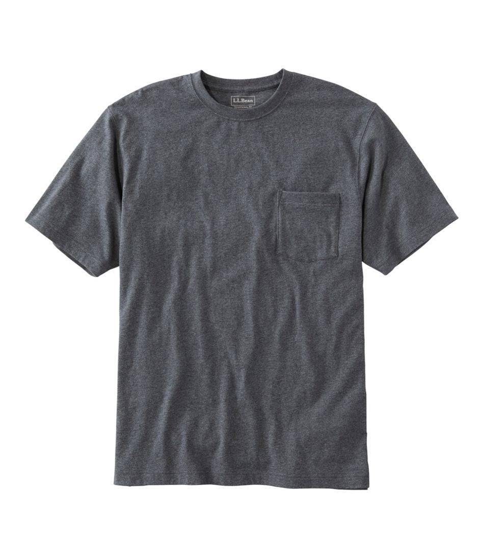 Men's Carefree Unshrinkable Tee with Pocket, Traditional Fit - L.L.Bean Latest