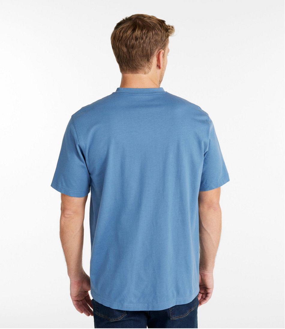 Men's Carefree Unshrinkable Tee, Traditional Fit, Henley - L.L.Bean Premium