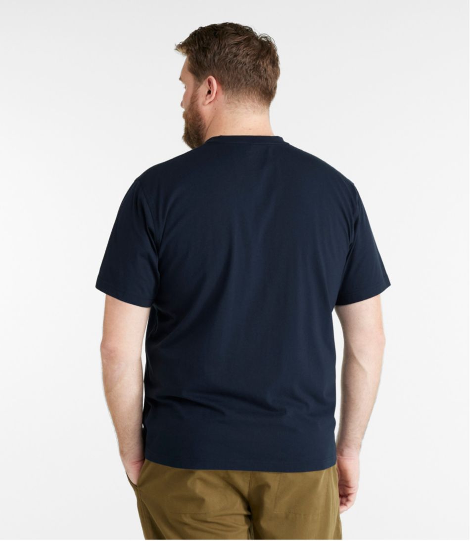 Men's Carefree Unshrinkable Tee, Traditional Fit, Henley - L.L.Bean Premium