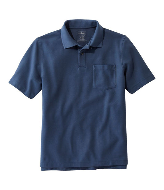 Men's Premium Double L® Polo, Hemmed Short-Sleeve with Pocket - L.L.Bean New