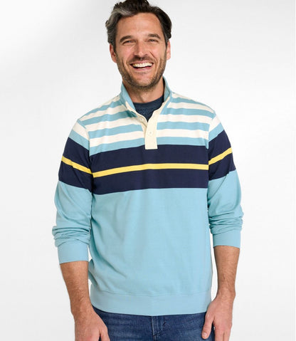 Men's Bean's Vintage Soft Rugby, Mockneck, Chest Stripe - L.L.Bean Best Seller
