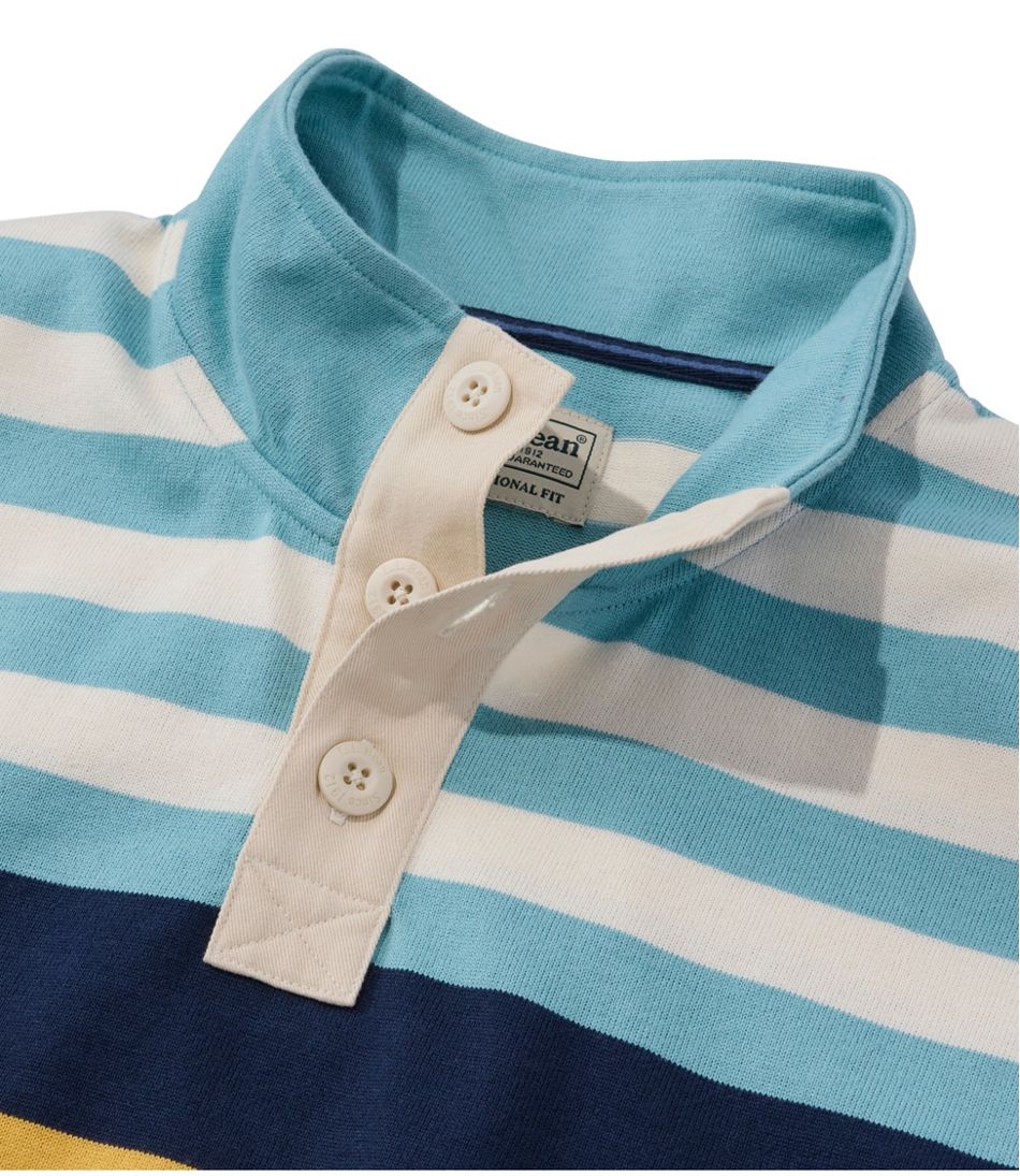 Men's Bean's Vintage Soft Rugby, Mockneck, Chest Stripe - L.L.Bean Best Seller