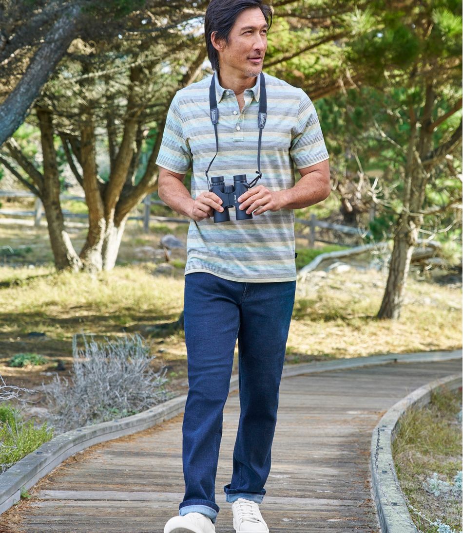 Men's Comfort Stretch Performance® Pima Polo, Short-Sleeve, Stripe - L.L.Bean Latest