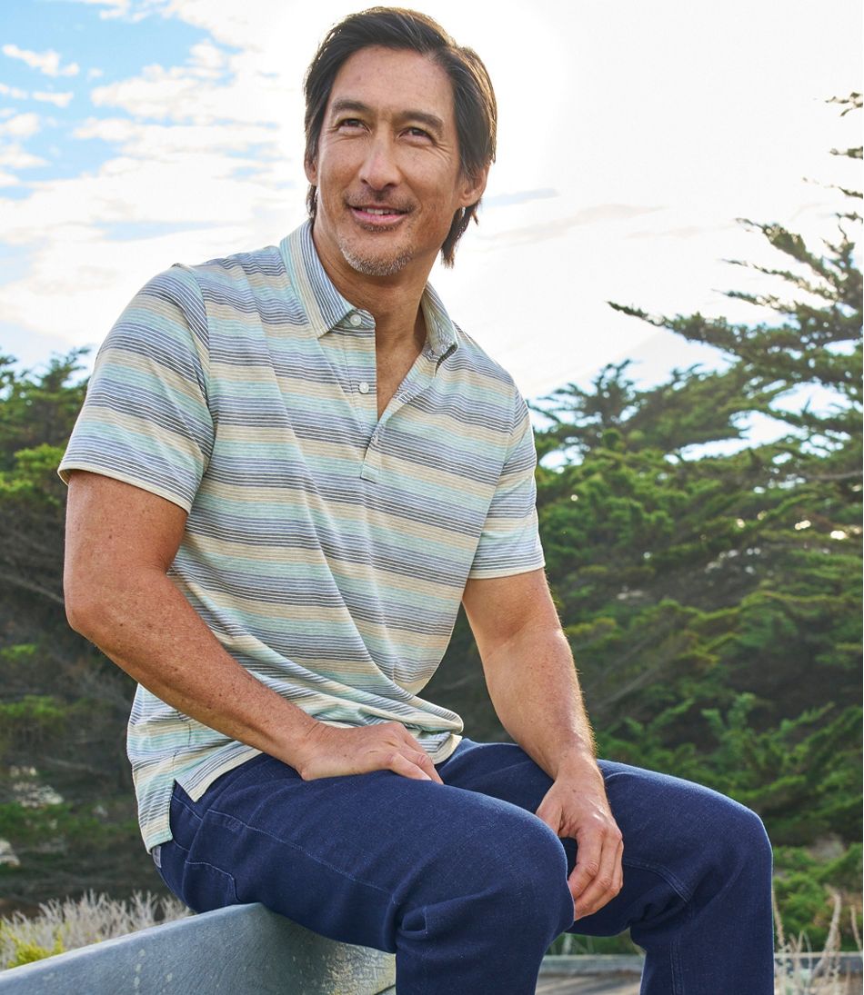 Men's Comfort Stretch Performance® Pima Polo, Short-Sleeve, Stripe - L.L.Bean Latest