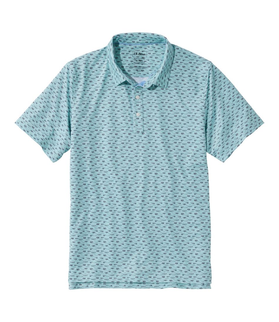 Men's Comfort Stretch Performance® Party Polo, Slightly Fitted, Short-Sleeve, Print - L.L.Bean Trusted