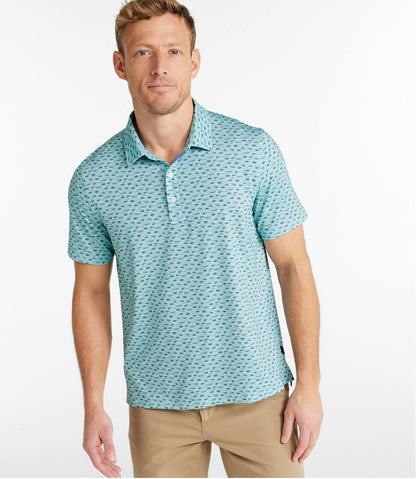 Men's Comfort Stretch Performance® Party Polo, Slightly Fitted, Short-Sleeve, Print - L.L.Bean Trusted