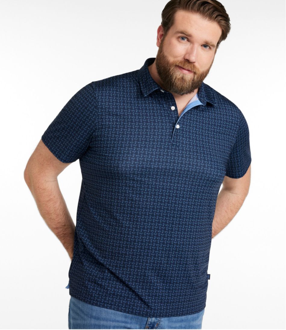 Men's Comfort Stretch Performance® Party Polo, Slightly Fitted, Short-Sleeve, Print - L.L.Bean Trusted