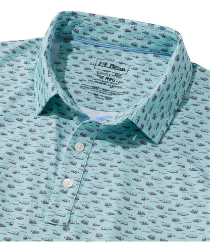 Men's Comfort Stretch Performance® Party Polo, Slightly Fitted, Short-Sleeve, Print - L.L.Bean Trusted