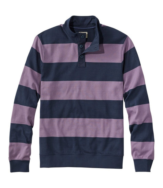 Men's Bean's Vintage Soft Rugby, Mockneck, Stripe - L.L.Bean Customer Favorite