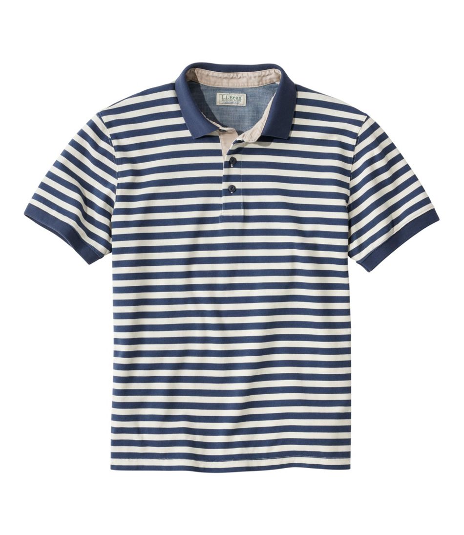 Men's Casco Bay Rugged Polo, Short-Sleeve, Stripe - L.L.Bean Exclusive