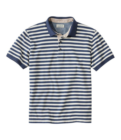 Men's Casco Bay Rugged Polo, Short-Sleeve, Stripe - L.L.Bean Exclusive
