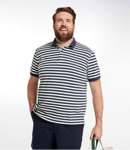 Men's Casco Bay Rugged Polo, Short-Sleeve, Stripe - L.L.Bean Exclusive