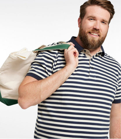 Men's Casco Bay Rugged Polo, Short-Sleeve, Stripe - L.L.Bean Exclusive