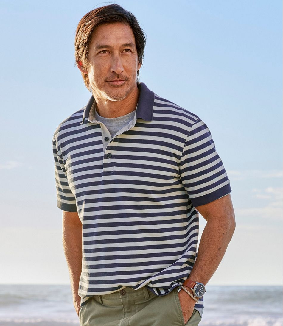 Men's Casco Bay Rugged Polo, Short-Sleeve, Stripe - L.L.Bean Exclusive